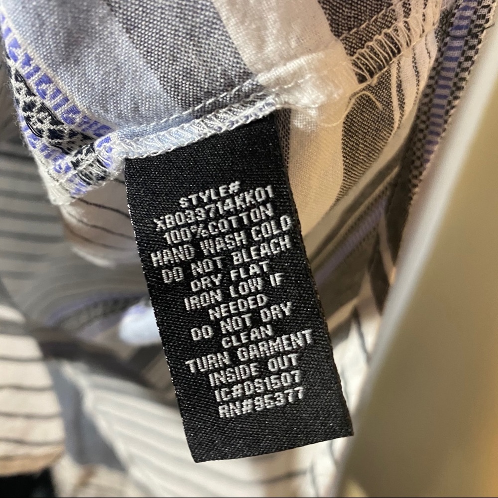 Sanctuary Striped Collared Button Down Top M - image 5